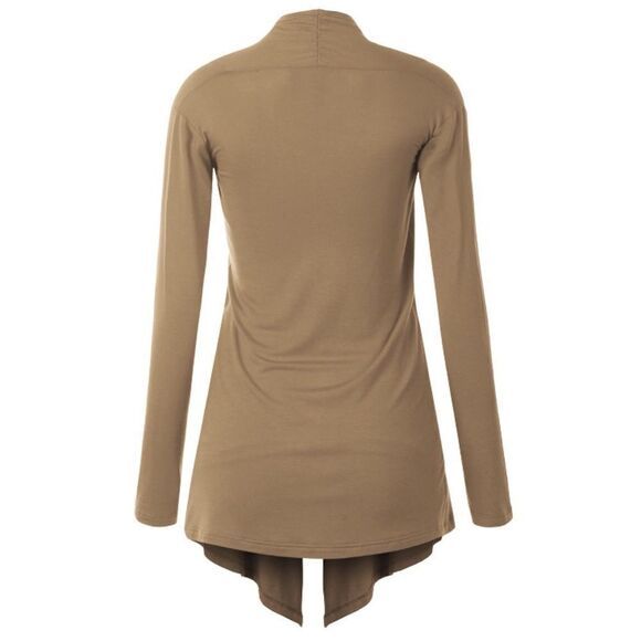 Made by JOHNNY 3XL Taupe Long Sleeve Lightweight Open Cardigan - Picture 2 of 4